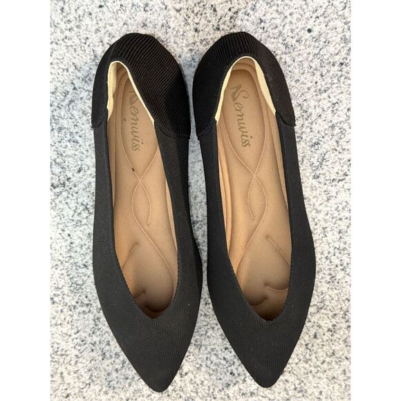 Semwiss Women's Ballet Flats Comfortable Casual  Shoes Pointed Toes Black 41/9 - Picture 1 of 5